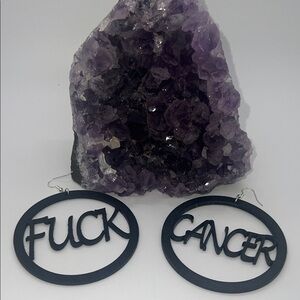 Black Custom Statement Earrings